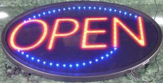 Electronic LED neon OPEN SIGN flashing or steady new  