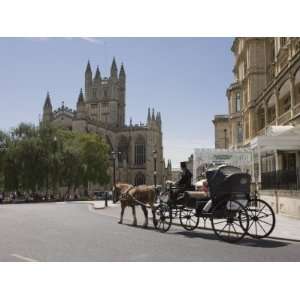  Horse and Carriage on Way to the Abbey, Bath, Avon 