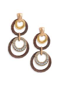 Charriol Gold, Diamond & Bronze Earrings  