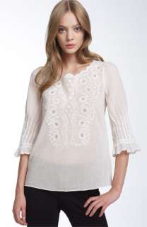 Joie Pisces Embroidered Voile Top  