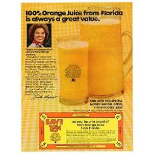  1976 Anita Bryant Florida Orange Juice Print Ad (4548 