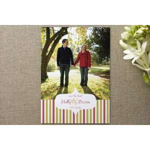   Stripes Save the Date Cards by Annie Clark