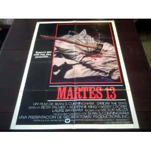   Movie Poster Friday The 13th Viernes 13 Martes 13 Betsy Palmer 1980