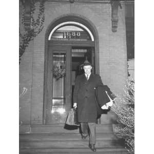  Senator Robert A. Taft Leaving His House to Go to Work 