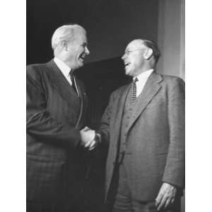  Senator Robert A. Taft Shaking Hands with an Unidentified 