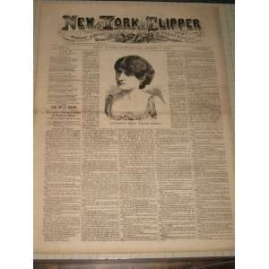  1885 New York Clipper Newspaper Baseball   Cap Anson 