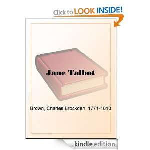 Jane Talbot Charles Brockden Brown  Kindle Store
