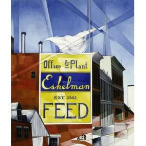 FRAMED oil paintings   Charles Demuth   24 x 28 inches   Buildings 