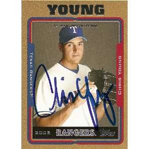  San Diego Padres Chris Young Signed 05 Topps Gold Card 
