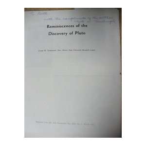  Signed Tombaugh, Clyde W. Pamphlet Reminiscences of the 