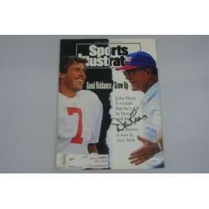 GIANTS DAN REEVES SIGNED AUTHENTIC SI MAG COVER JSA 