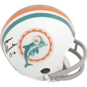 Don Shula Miami Dolphins Autographed Dolphins Riddell Mini Helmet