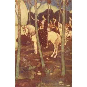 FRAMED oil paintings   Edmund Dulac   24 x 36 inches   Maidens on 