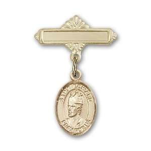 with St. Edward the Confessor Charm and Polished Badge Pin St. Edward 