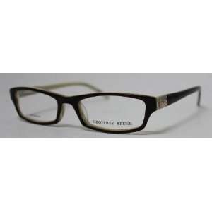 Geoffrey Beene Ophthalmic Eyewear Frame Brown Rectangle Plastic Saucy