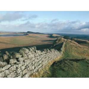 Hadrians Wall, Unesco World Heritage Site, Northumbria, England, U.K 