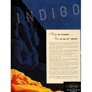  1937 Ad Dow Indigo Blue Dye Cheops Egypt John Vickery 