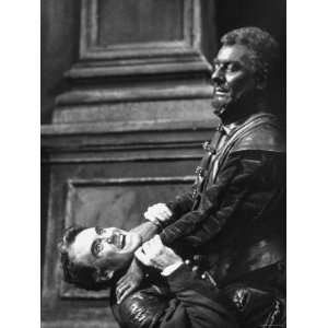  John Gielgud Portraying Title Role in Othello with Hands 