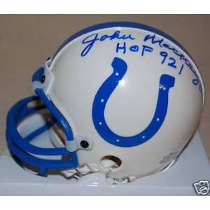  John Mackey Autographed Colts Mini w/ HOF 92 Inscribed 