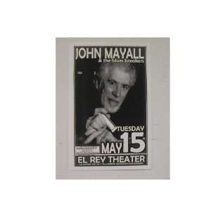 John Mayall Handbill Poster El Rey Theatre Great Face