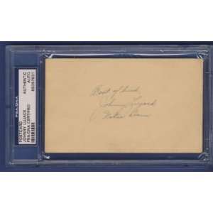 Johnny Lujack Auto/Signed 3x5 1948 GPC Postcard PSA/DNA   Sports 