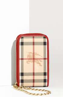 Burberry Logo Crest Check Print iPhone Wallet  