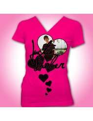 Justin Bieber T shirt for Juniors / in My Heart Design   Medium
