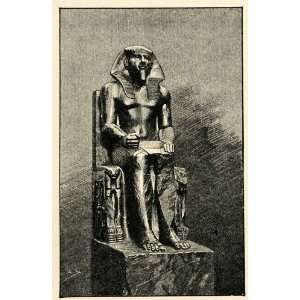   Temple Sphinx Khafre   Original Halftone Print