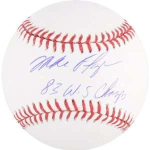 Mike Flanagan Autographed Baseball  Details 83 WS Champs Inscription