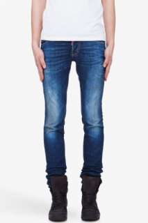 Dsquared2 Slim Jeans Bic Blue Rust Wash for men  