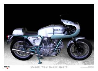 Ducati Bevel 1974 750 Super Sport Poster   Print  