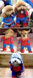 PET/DOG/CAT cloth spiderman costume show any size  