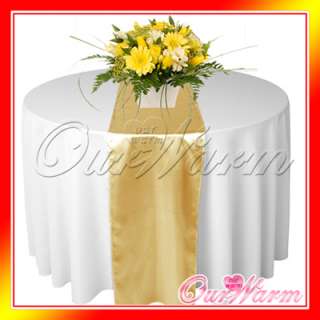 Gold Satin Table Runners Wedding Banquet Decor Colors  
