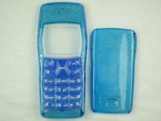 Faceplate for Nokia 1100 Clear Glitter Blue  