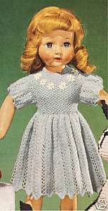 18 Vintage Doll Fancy Dress Clothes Knitting PATTERN  