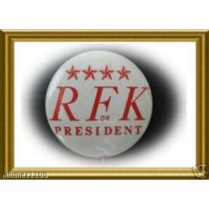   Campaign pinback button Robert Kennedy pin 68  1.75 
