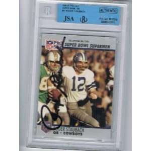 Roger Staubach SIGNED AUTO Slabbed JSA Authentic