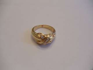  INFINITY FIGURE X 18K SOLID YELLOW GOLD AND DIAMONDS VS QUALITY RING 