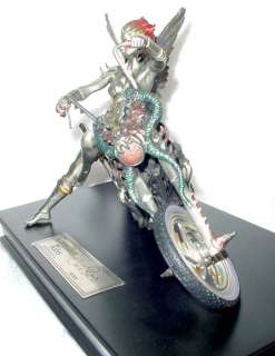 FRANKLIN MINT MOTOR CYCLE TEMPTATION RIDES PEWTER [SIGN] 25/500 