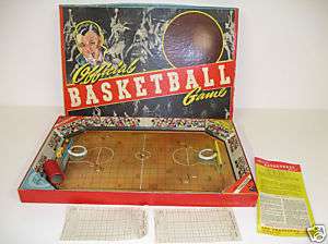 1940 basketball dice tabletop board game Toy Creations  