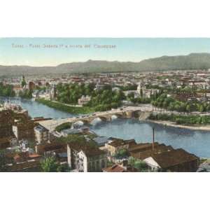  1910 Vintage Postcard Ponte Umberto I   Bridge   Torino 
