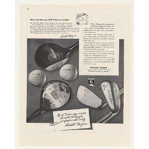  1948 Walter Hagen Haig Golf Clubs Balls Print Ad (43351 