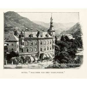  1905 Print Hotel Walther von der Vogelweide Poet Germany 