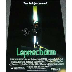  Warwick Davis (Leprechaun) Signed Autographed Movie Poster 