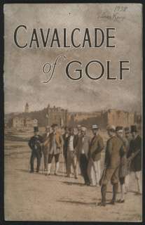 1938 Booklet Cavalcade of Golf,Silver King Golf Balls  