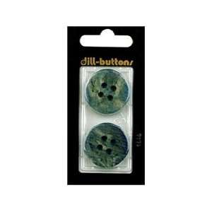  Dill Buttons 25mm 4 Hole Blue 2pc (6 Pack)