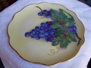 GORGEOUS HAND PAINTED & SIGNED FRUIT TRIO,GRAPES 1969  
