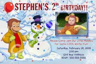 CURIOUS GEORGE MONKEY BOY GIRL PERSONALIZED PHOTO BIRTHDAY PARTY 
