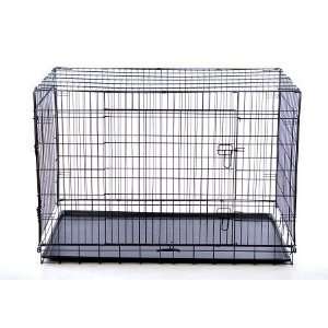  36 Two Door Dog Pet Bed House Folding Metal Crate Cage 
