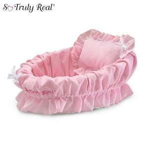  So Truly Real Baby Doll Accessories Wicker Bassinet With 